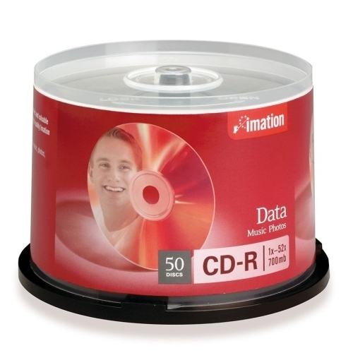 Imation CD-R, Branded Surface, 80 Min/700MB,52X, 50/PK