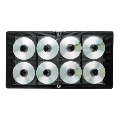 Fellowes Mfg. Co. CD/DVD Binder Sheets, 3-Hole Punched, Letter, 25/PK, Clear