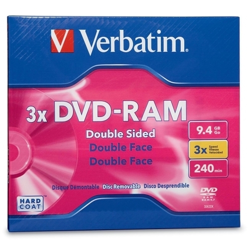 Verbatim Corporation DVD-RAM, 9.4 GB, Type 4, Double-Sided, 3X