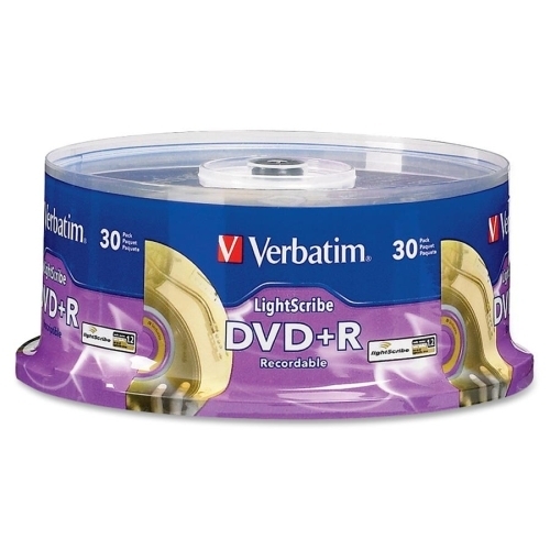 Verbatim Corporation LightScribe DVD+R, 16X, 4.7GB, 30/PK