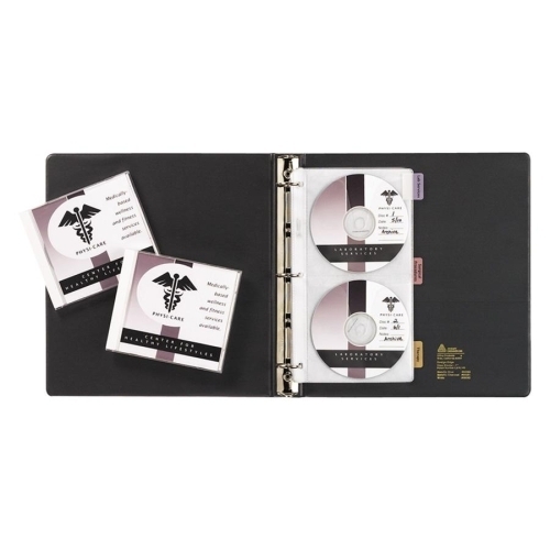 Avery Consumer Products CD/DVD Storage Pages,For 3 Ring Binders,4CD Cap,5EA/PK,Clear