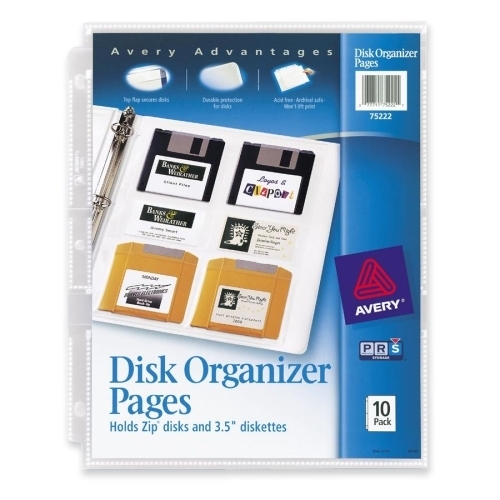 Avery Consumer Products Disk Organizer Pages, Archival-safe, Acid-free, 10/PK, Clear