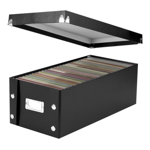 Ideastream Products Storage Box, DVD, 26 Cap, 7-5/8"x15-3/4"x5-1/2", Black