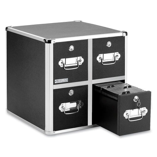 Ideastream Products Vaultz CD Cabinet, 4-Drawer, 8-1/2"x15"x14", 660 Cap