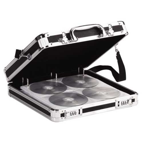 Ideastream Products Vaultz Media Binder,Locking,200 CD Cap,14x4-1/2x12-3/4",BK