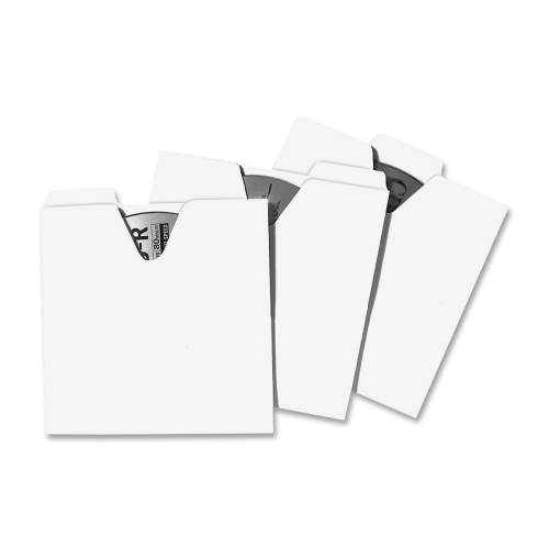 Ideastream Products CD File Folders, 5-1/8"x1/16"x5-1/8", 100/PK, White