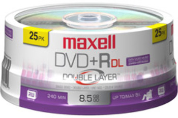 8X Double Layer Write Once dvd+R - 25/Spindle