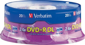 2.4X Double Layer dvd+R - 20 Pack