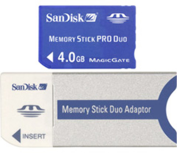 4Gb memory Stick Pro Duo&trade; memory Card