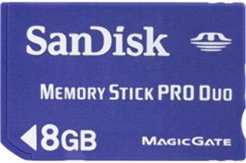 8Gb memory Stick Pro Duo&trade; memory Card