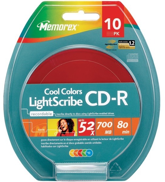 Memorex Cd-R 10Pk Lightscribe 52X