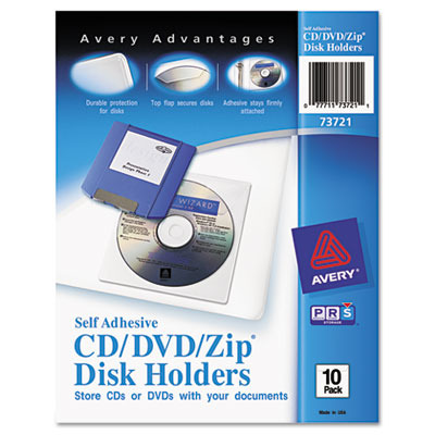 SelfAdhesive CD DVD & Zip Disk Sleeve PeelOff