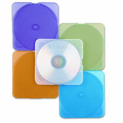 CD/DVD Trimpak Cases 5 Assorted Translucent Color